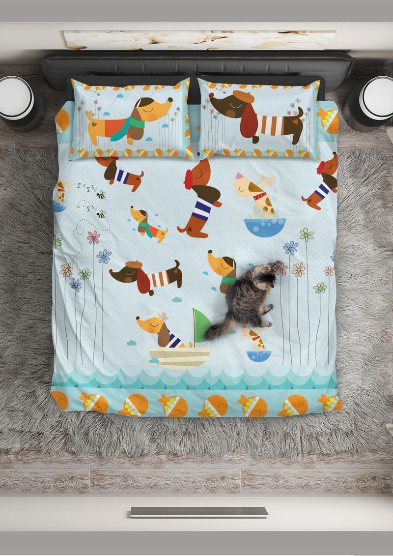 Dachshund  Sausage In River Bedding Set