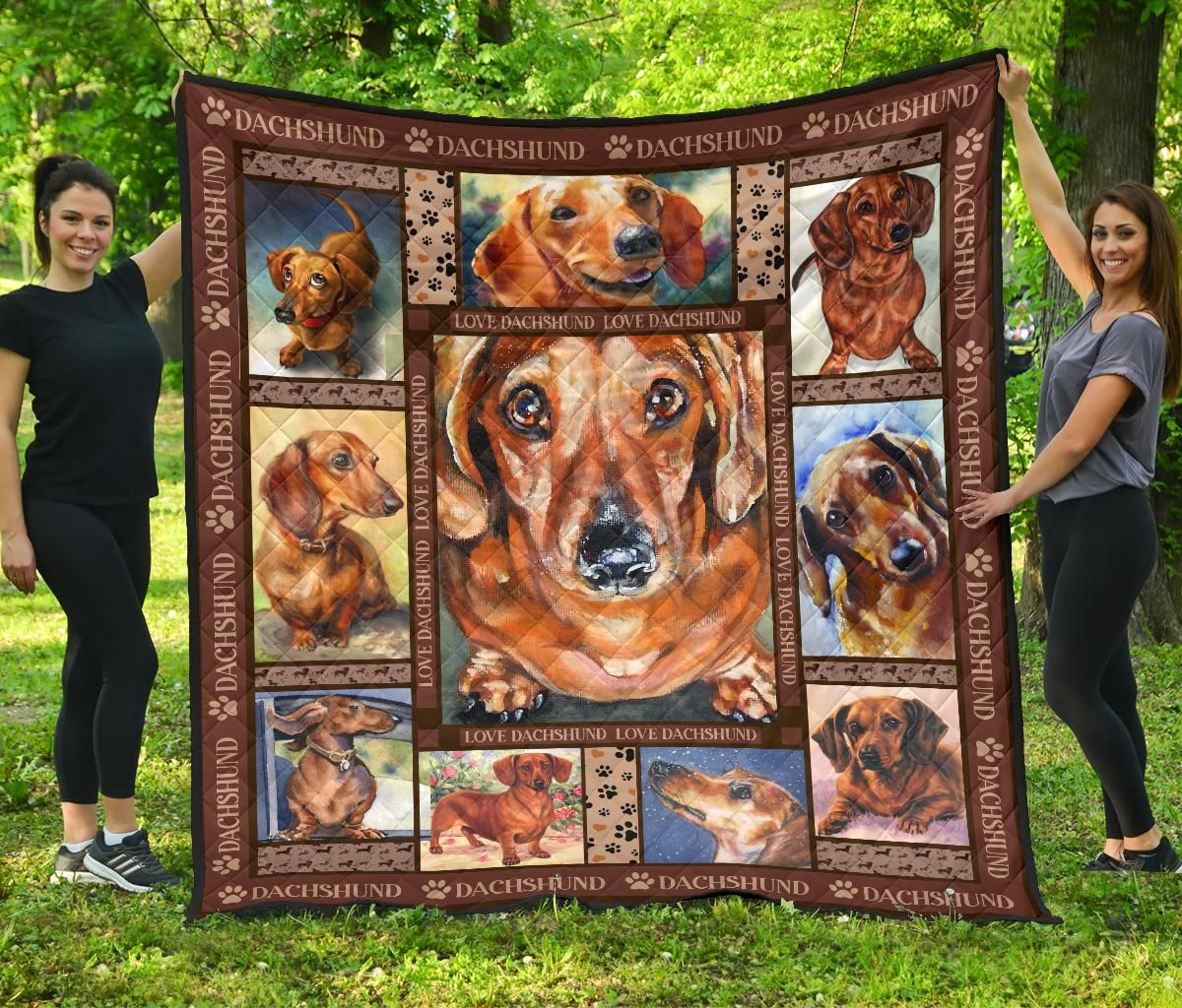 Dachshund Say Something Quilt Blanket DHC3112739TD