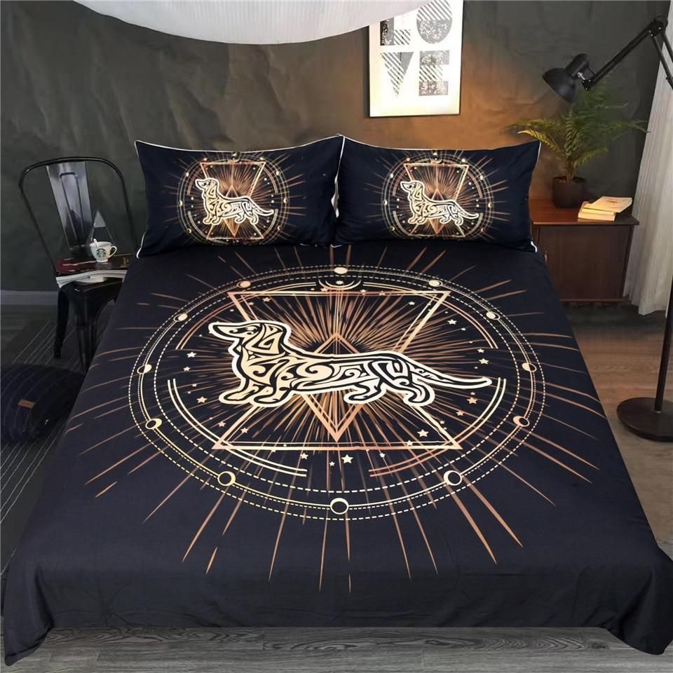 Dachshund Spiritual Triangle Bedding Set