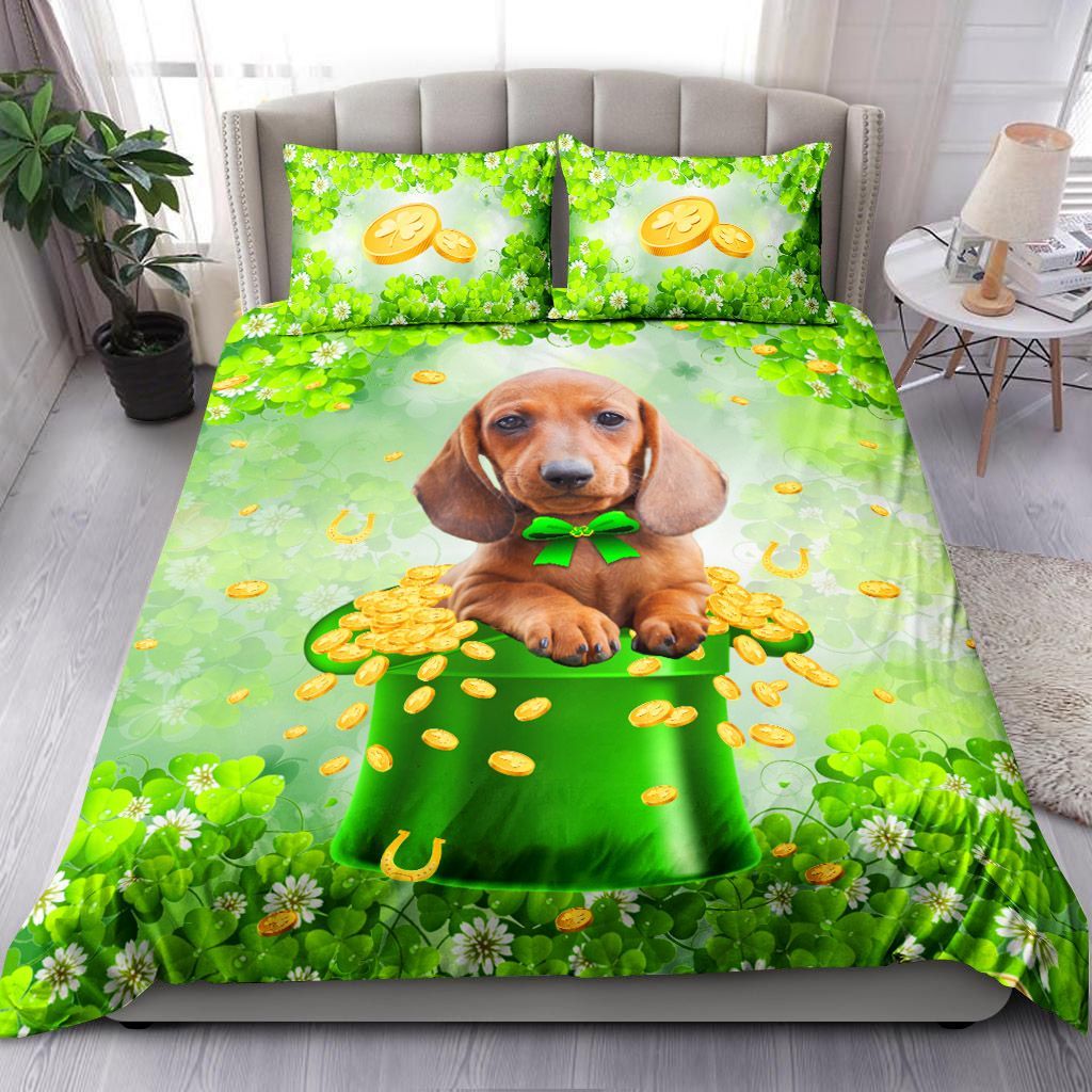 Dachshund St Patricks Day Bedding Set