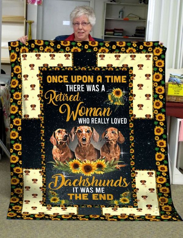 Dachshund Sunflower Quilt Blanket DHC150120639TD