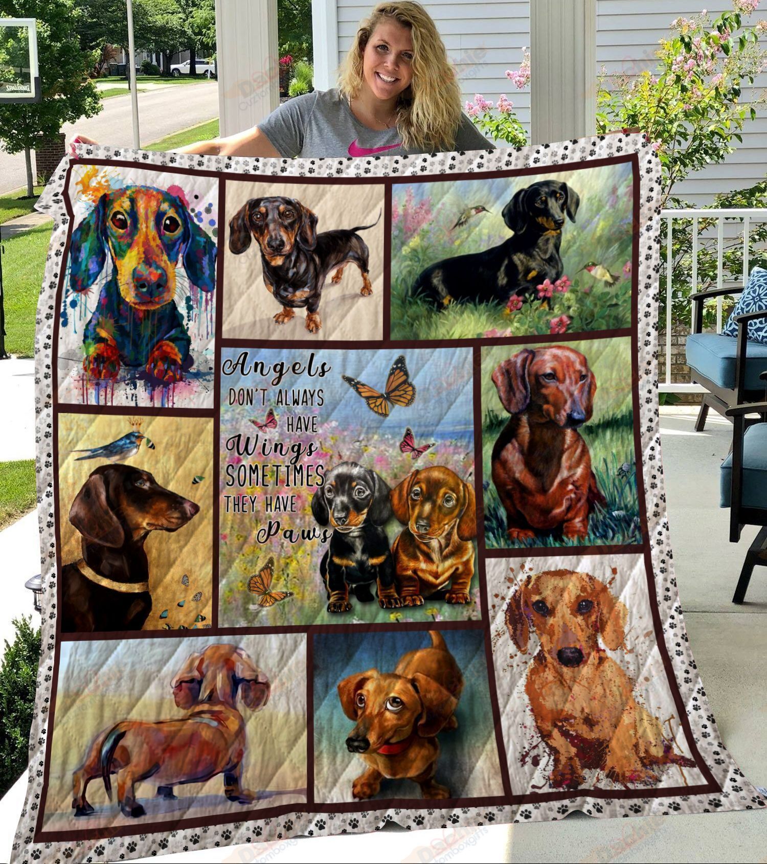Dachshund TH2812386CL Quilt Blanket