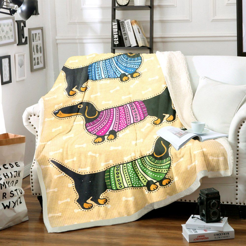 Dachshund Sherpa Fleece