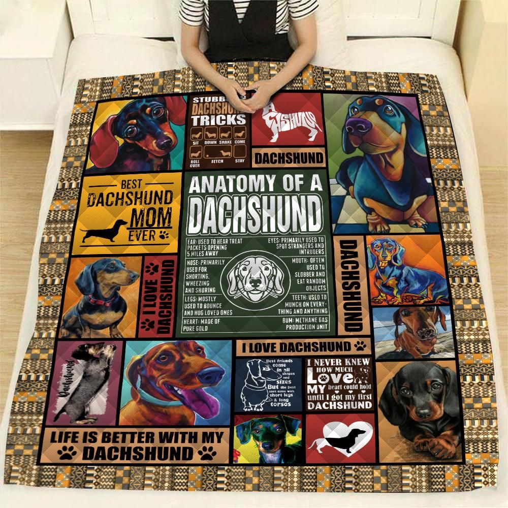 Dachshund Too Hotty Quilt Blanket DHC3112912TD