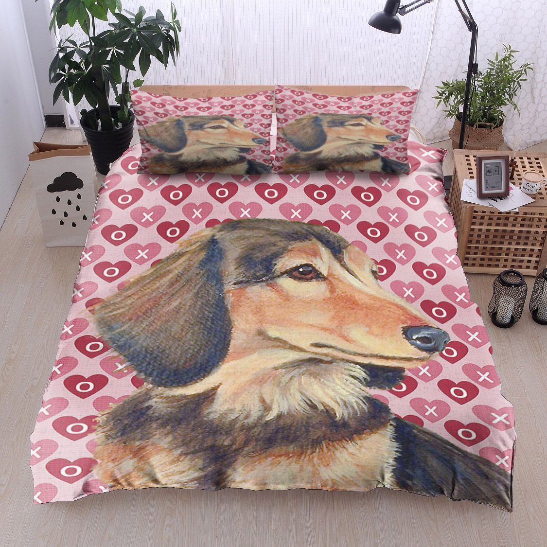 Dachshund Valentine Bedding Set
