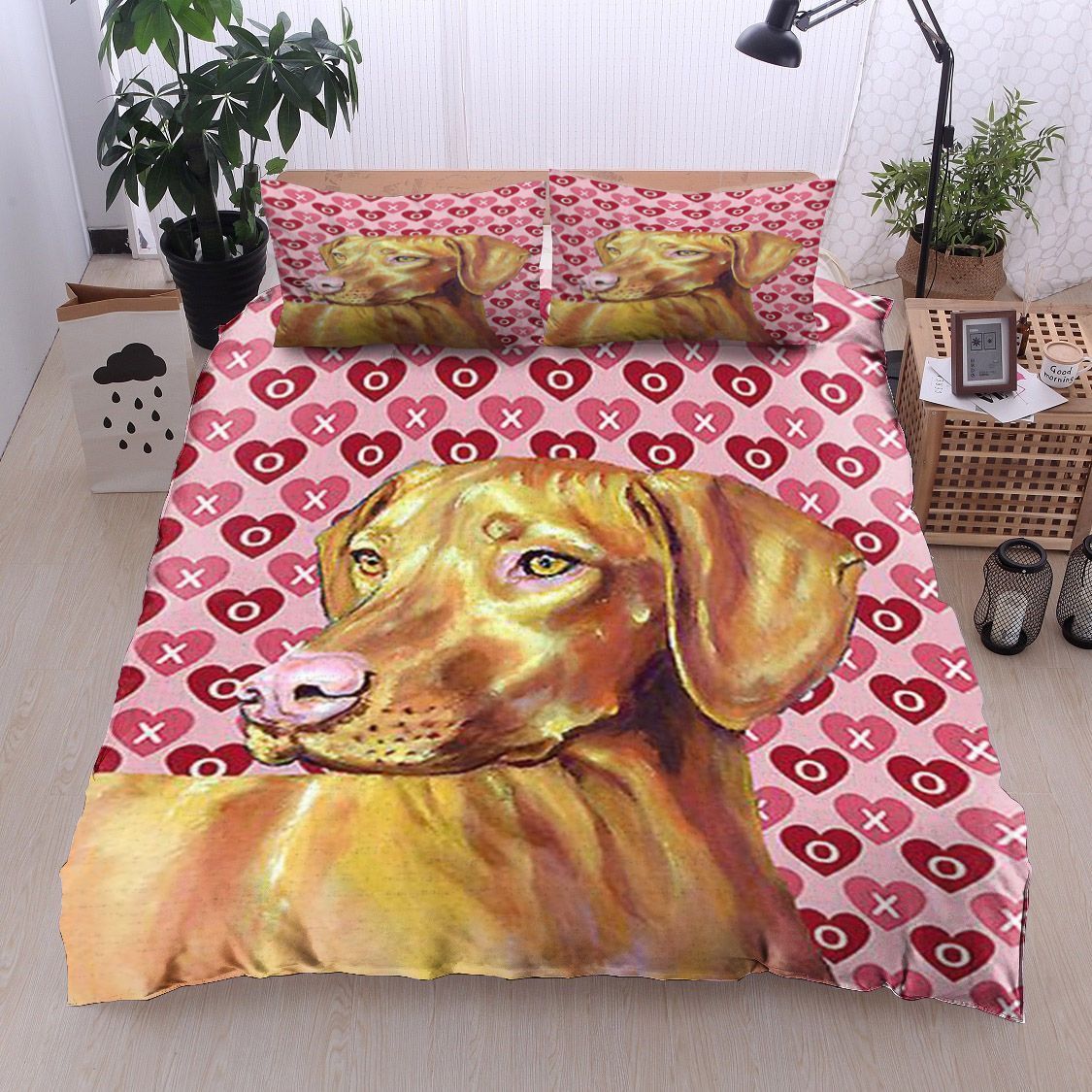 Dachshund Valentine Bedding Set