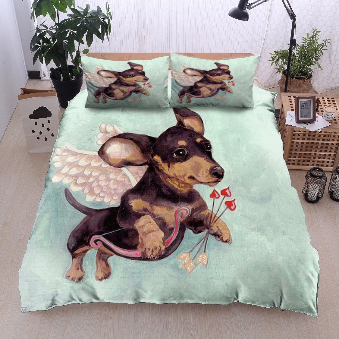Dachshund Valentine Bedding Set