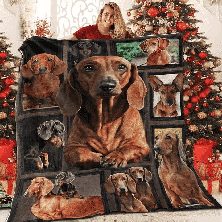 Dachshund When The Party Is Over Christmas DD2209166CL Quilt Blanket