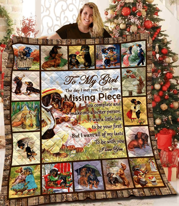 Dachshund Will You Marry Me Quilt Blanket Dhc04011595Dd