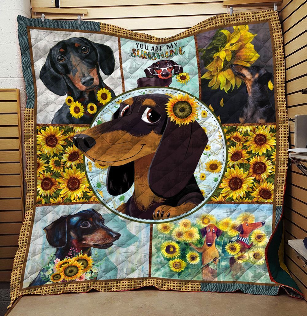 Dachshund With Sunflower Quilt Blanket C9B250208NM