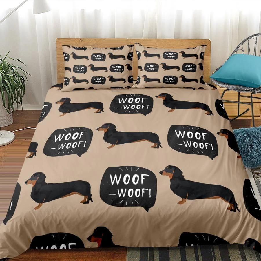 Dachshund Woof Bedding Set