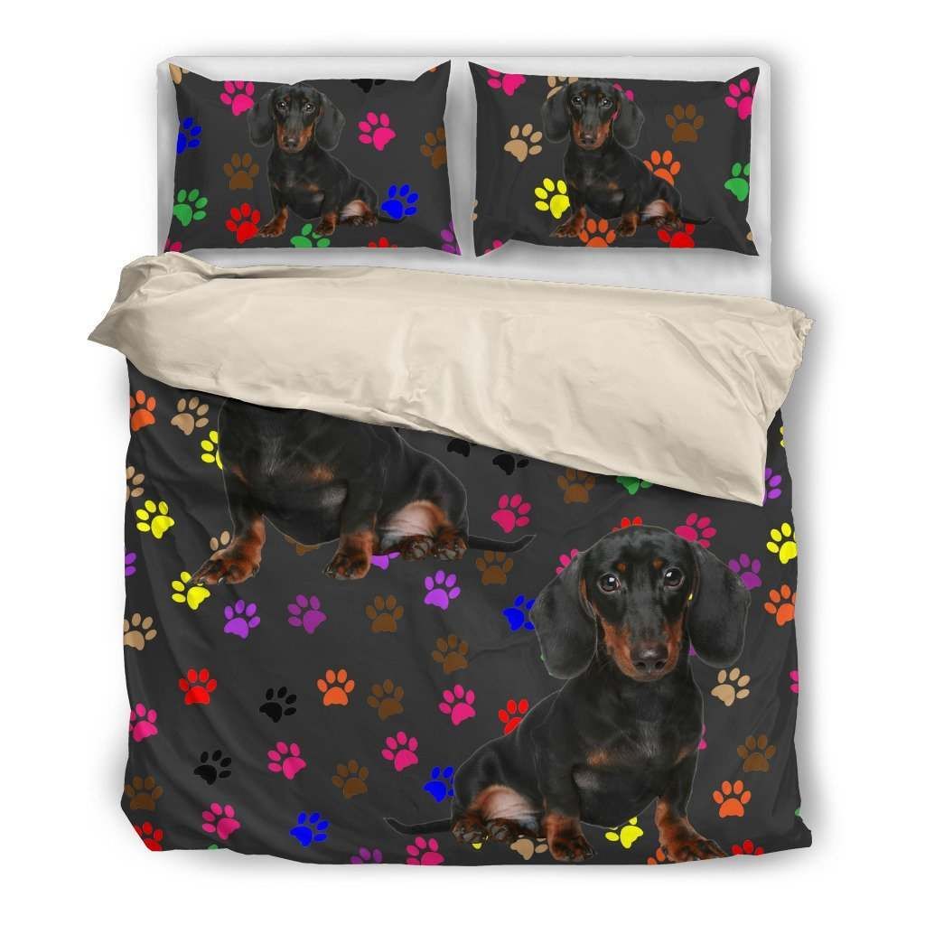 Dachshunds and Colored Paws Bedding Set