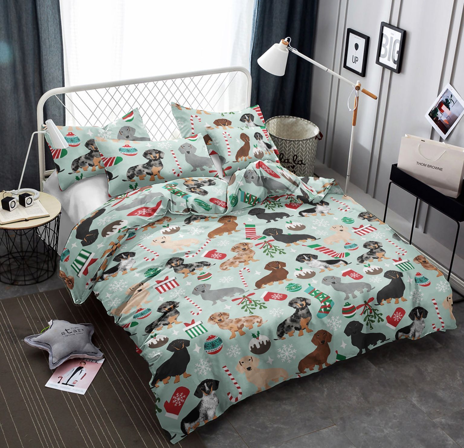 Dachshunds Christmas Bedding Set