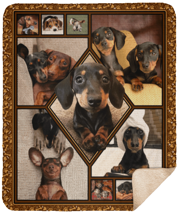 Dachshunds Lovers Sherpa Fleece Blanket