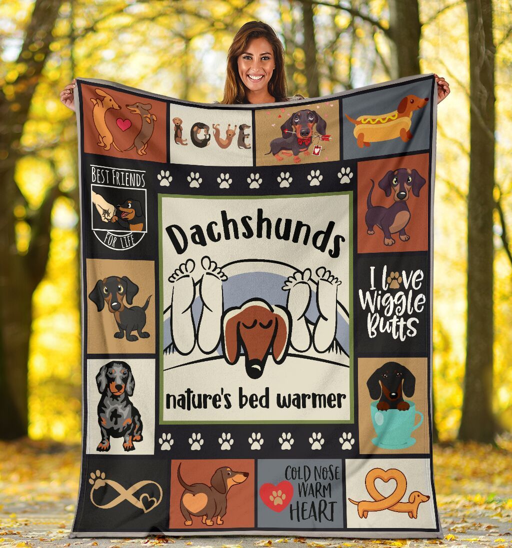 Dachshunds Nature’s Warmer Dachshund Doxie Wiener Dog Lovers Sherpa Fleece Blanket