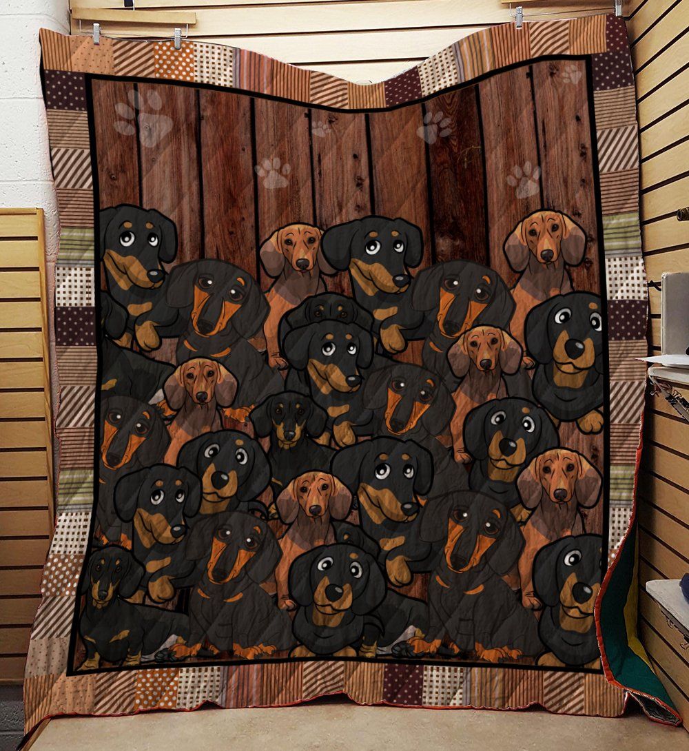 Dachshunds Vintage Quilt Blanket Dhc09121673Dd