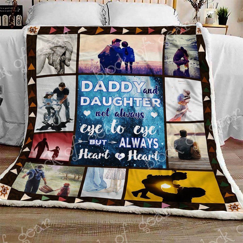 Dad And Daughter Sherpa Fleece Blanket