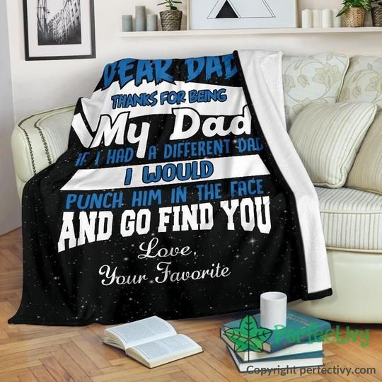 Dad Sherpa Fleece Blanket