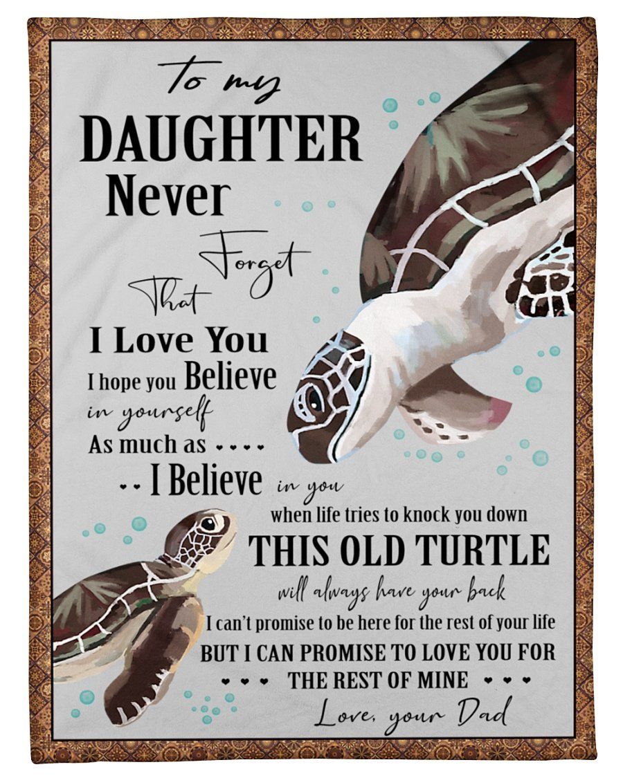 Dad Gift For Daughter Never Forget I Love You Fleece Blanket Fleece Blanket