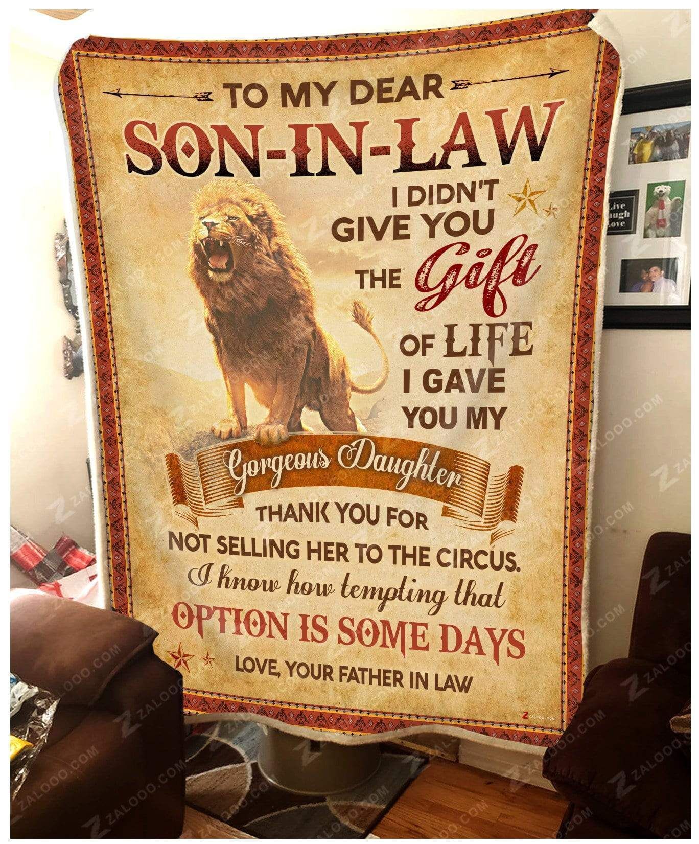 Dad Gift For Son-in-law I Gave You My Gorgeous Daughter Blanket