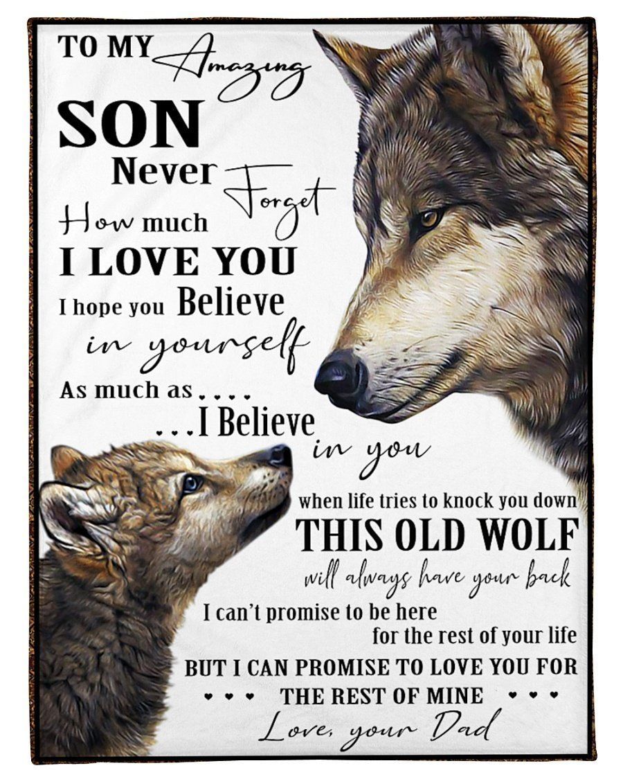 Dad Gift For Son Never Forget How Much I Love You Fleece Blanket