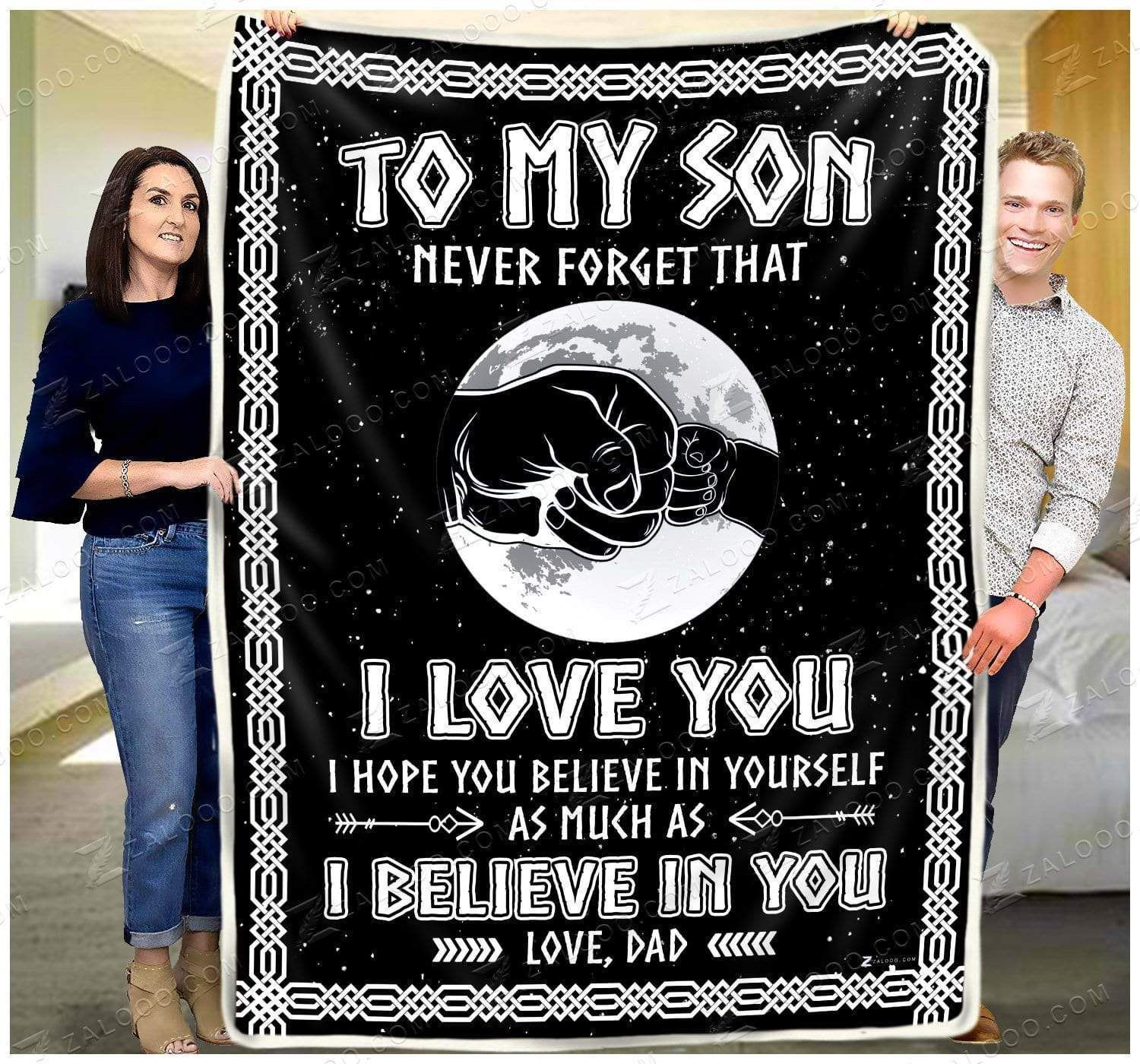 Dad Gift For Son Never Forget That I Love You Blanket