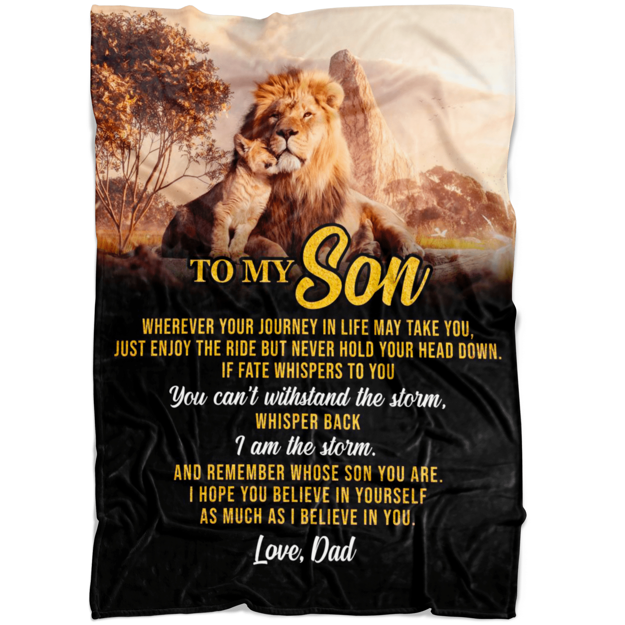 Dad Giving Son Whenever Your Journey In Life May Make You Fleece Blanket