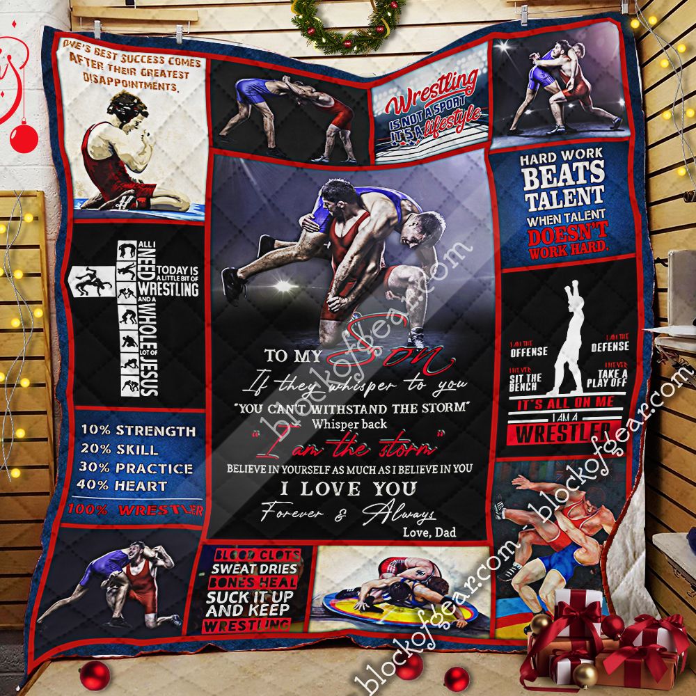Dad Son Wrestling LNT0712041 Quilt Blanket