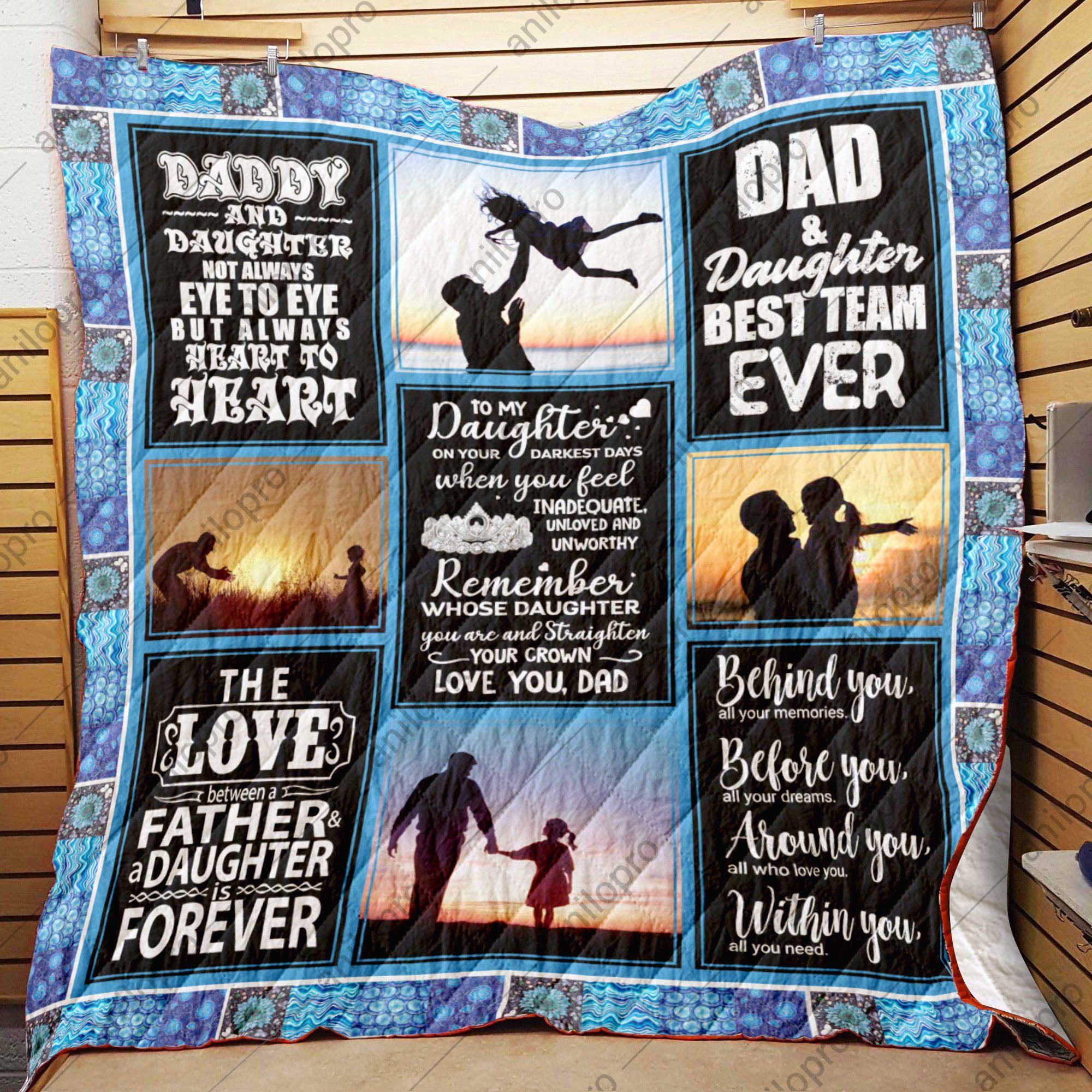 Dad To Daughter Always Heart To Heart Quilt Blanket DHC04012065TD