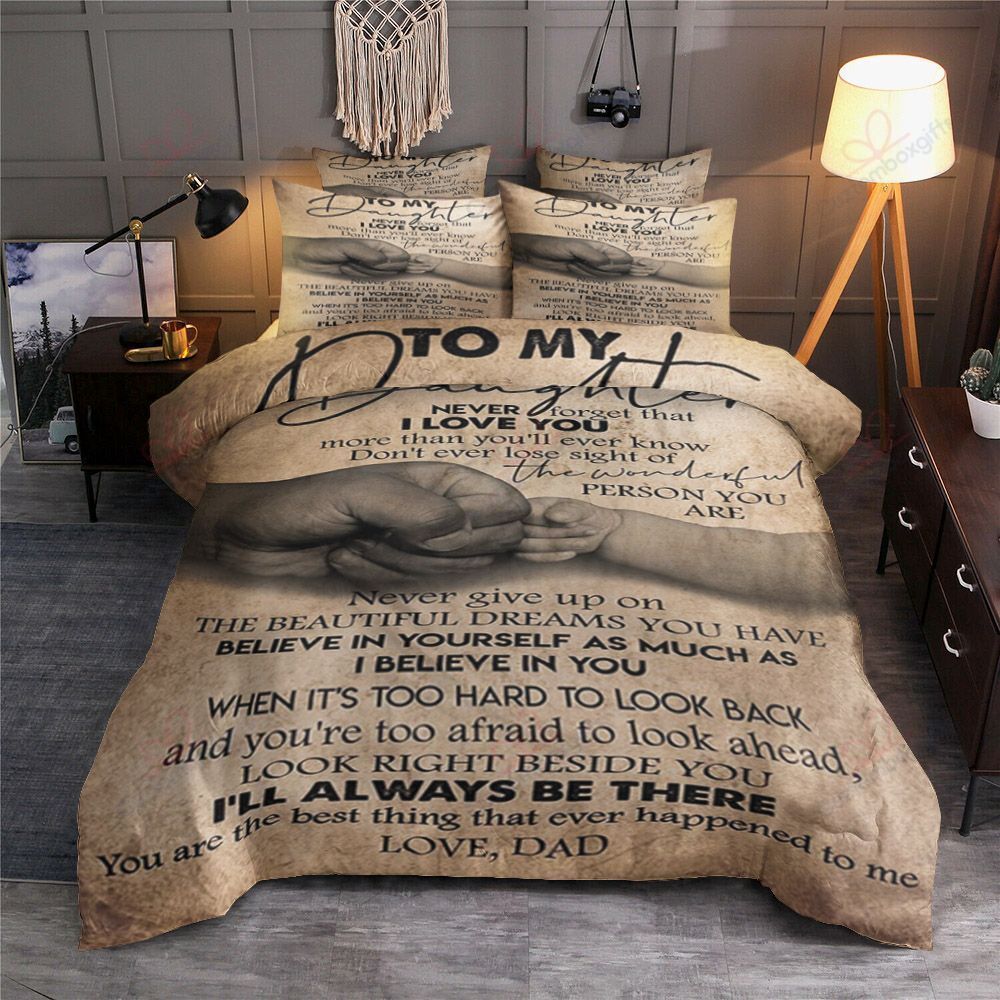 Dad To Daughter Bedding Set