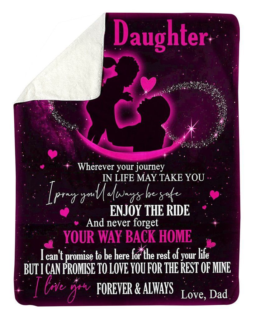 Dad To Daughter C Sherpa Fleece Blanket
