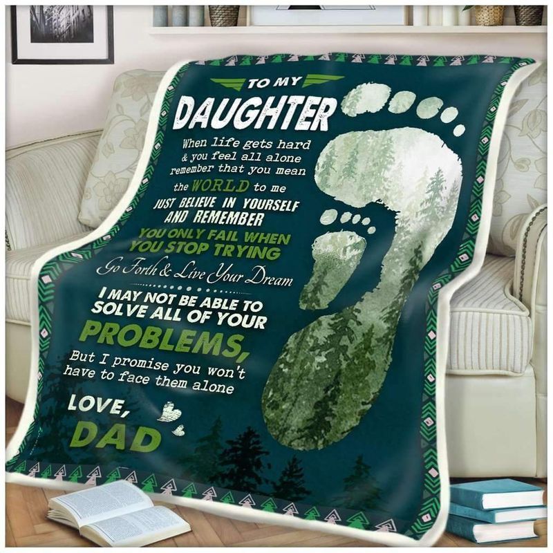 Dad To Daughter Sherpa Fleece Blanket