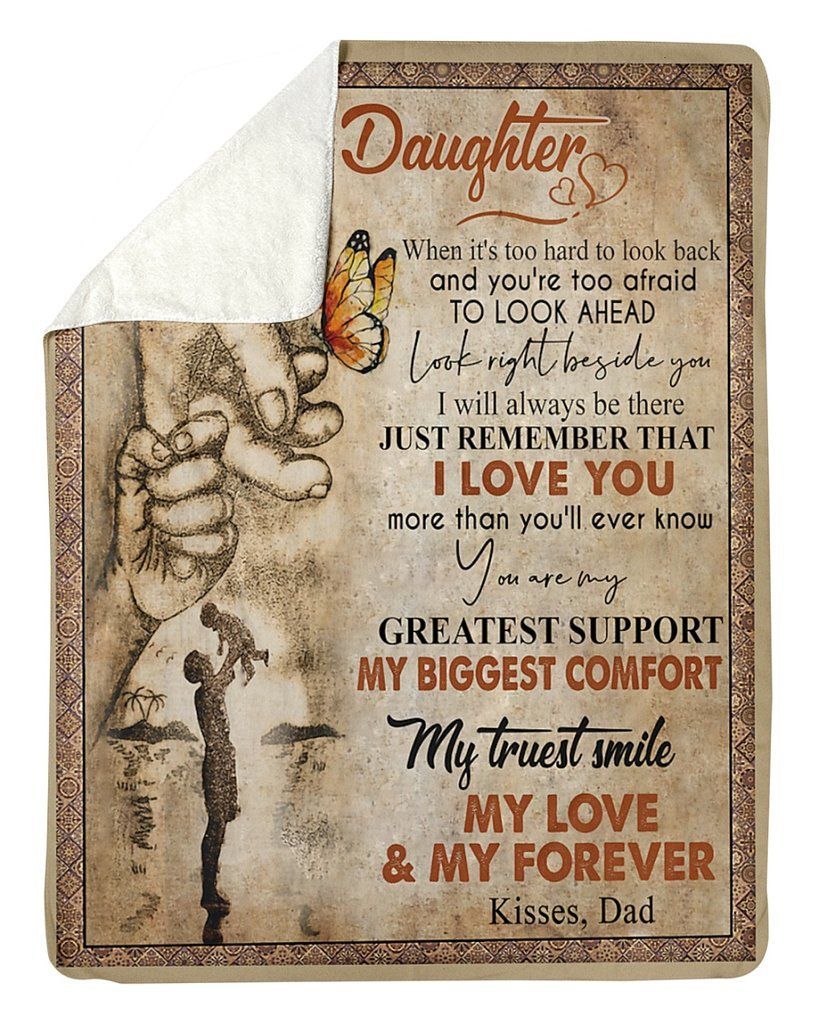 Dad To Daughter Sherpa Fleece Blanket