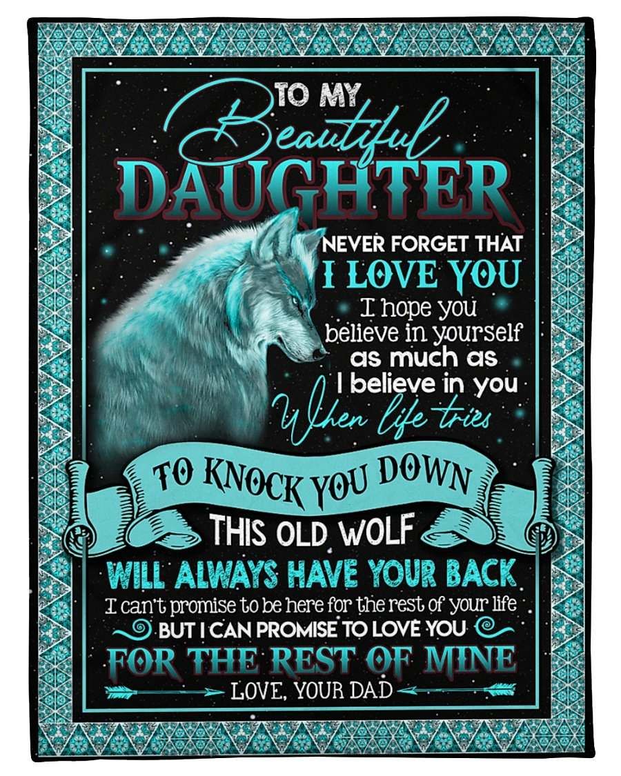Dad To Daughter Fleece Blanket