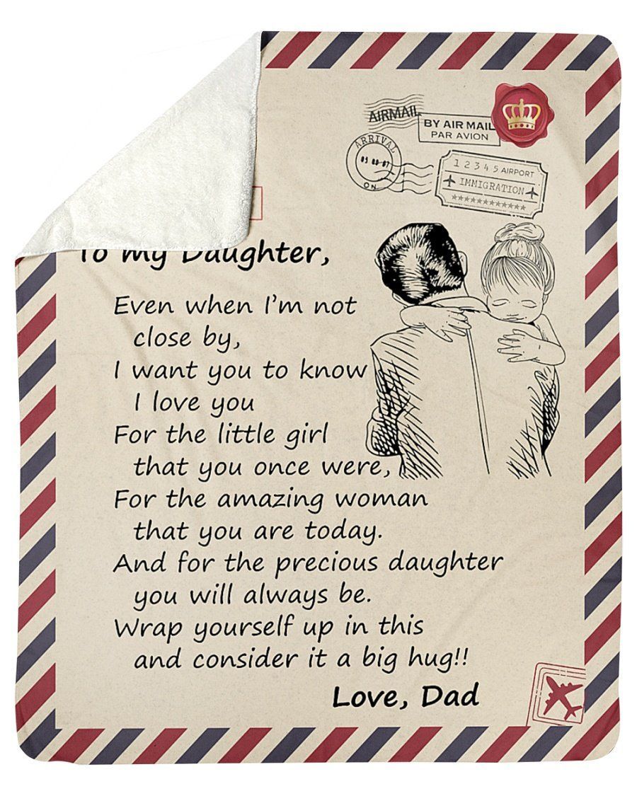 Dad To Daughter For Amazing Woman That You’re Today Fleece Blanket Sherpa Blanket