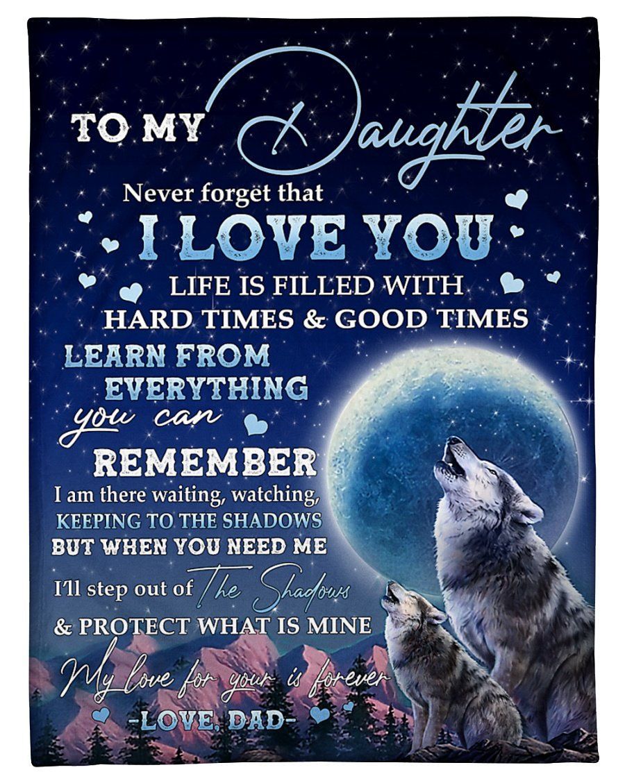 Dad To Daughter I’ll Step Out Of The Shadows Fleece Blanket Fleece Blanket