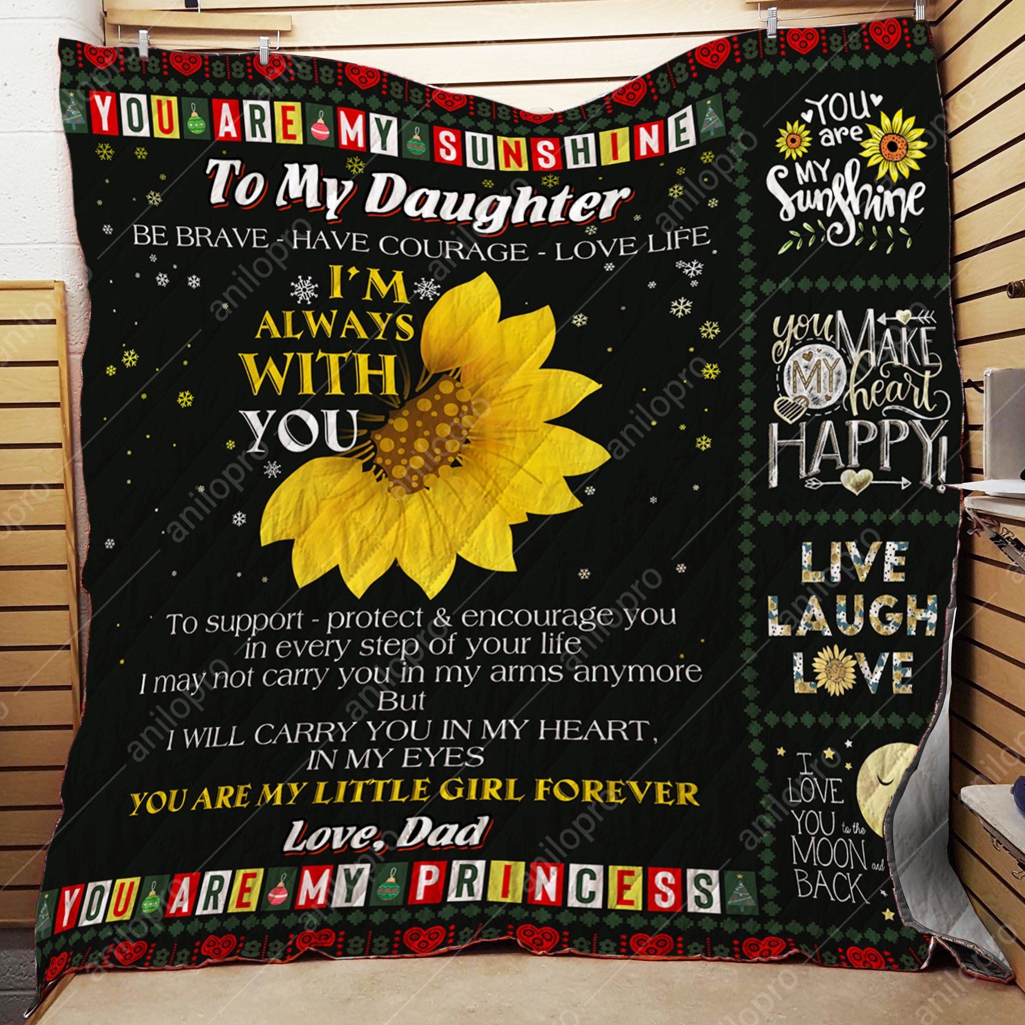 Dad To Daughter IM Always With You Quilt Blanket DHC04012089TD