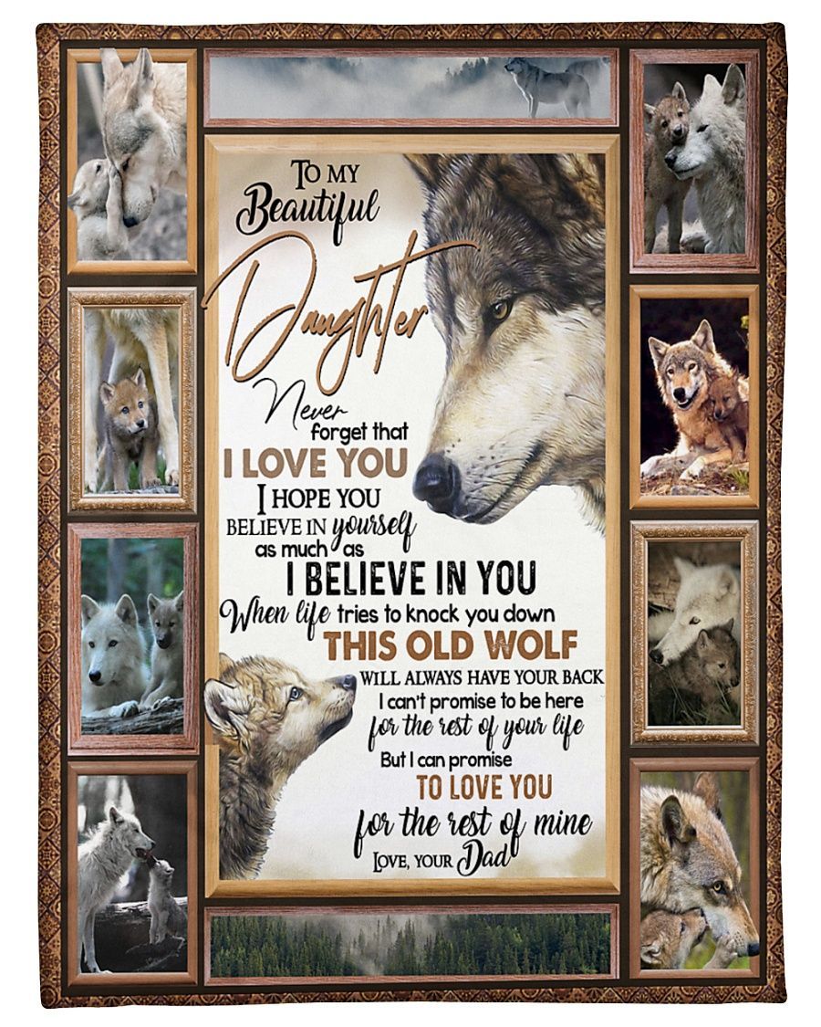 Dad To Daughter Never Forget Sherpa Fleece Blanket