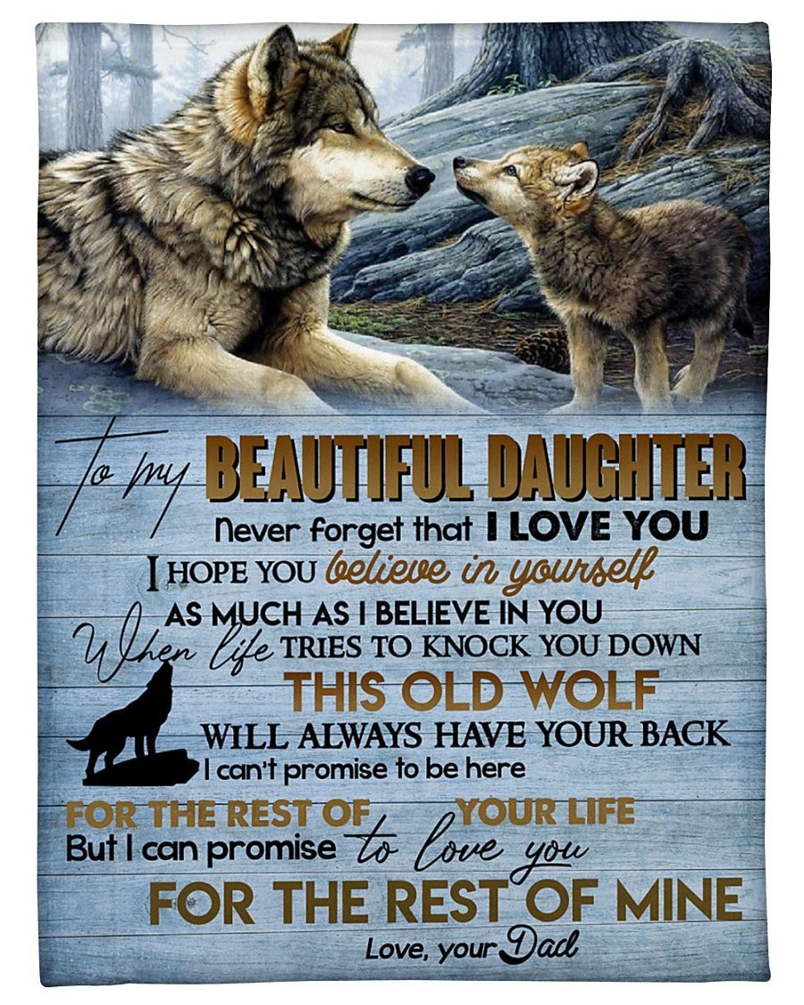 Dad To Daughter Never Forget That I Love You Sherpa Fleece Blanket