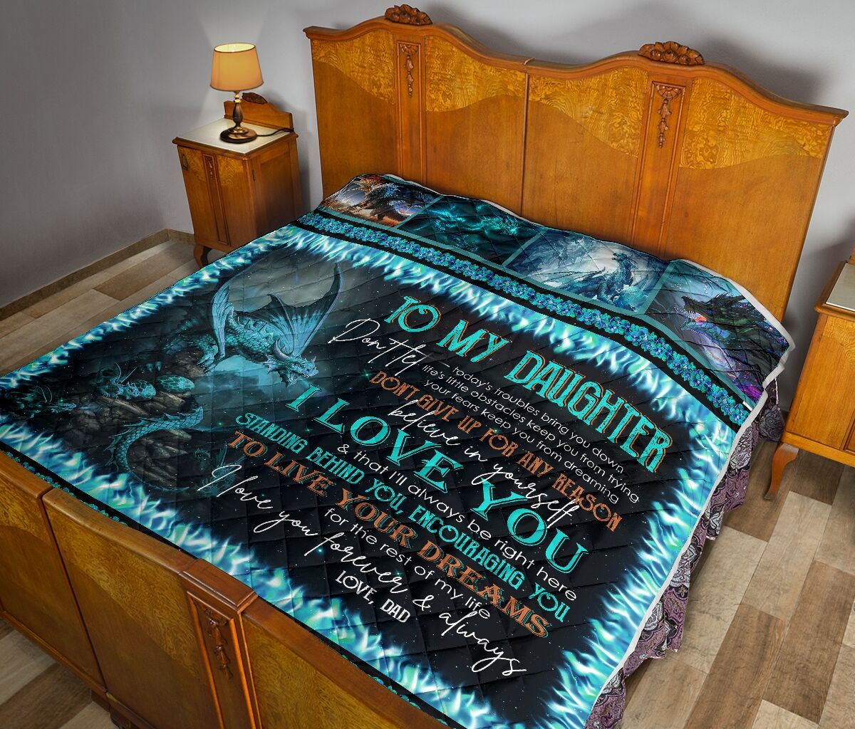 Dad To Daughter Quilt Blanket DHC02011504DD