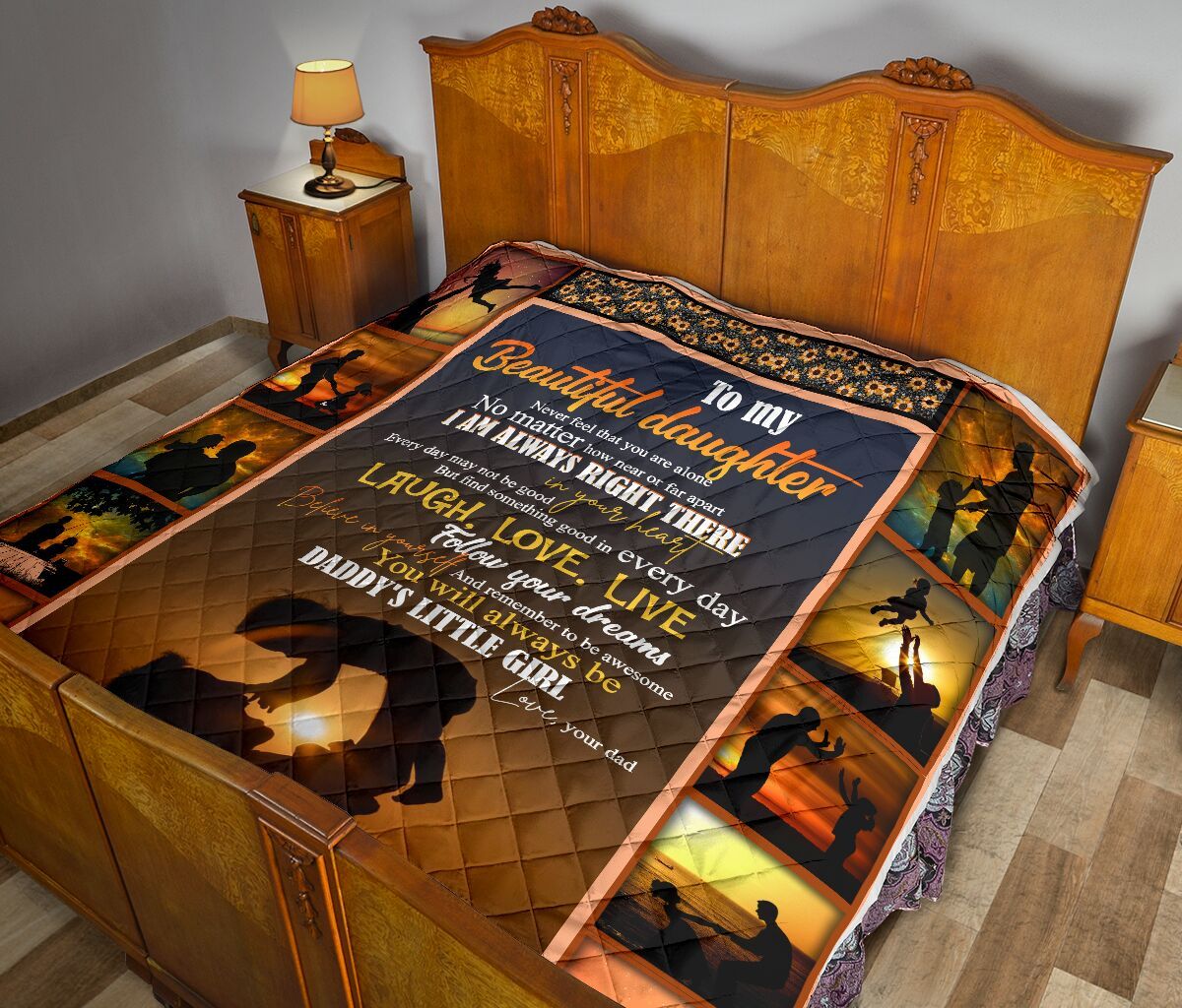 Dad To Daughter Quilt Blanket DHC02011640DD