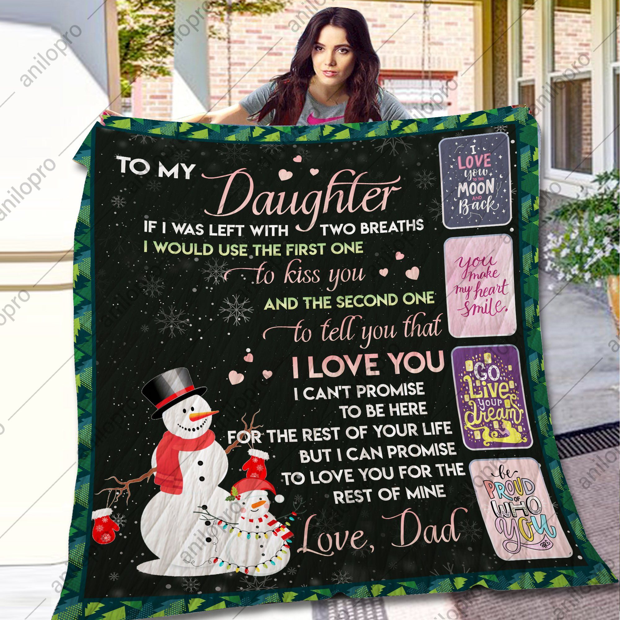 Dad To Daughter Tell You That I Love You Quilt Blanket DHC04012070TD