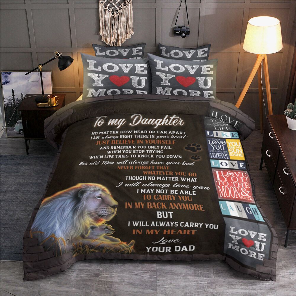 Dad To Daughter Bedding Set
