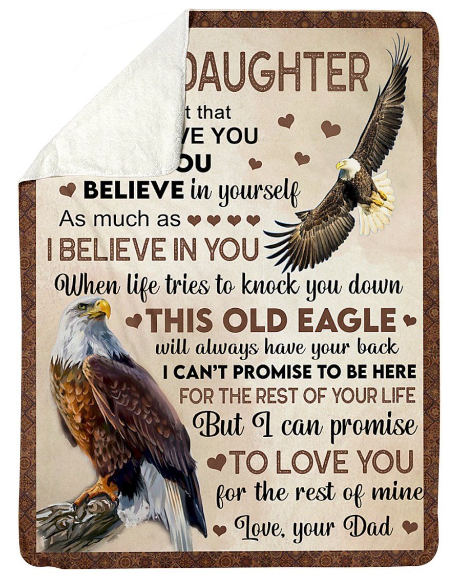 Dad To Daughter Wrap This Gift Up In And Consider It A Big Hug Fleece Blanket Sherpa Blanket