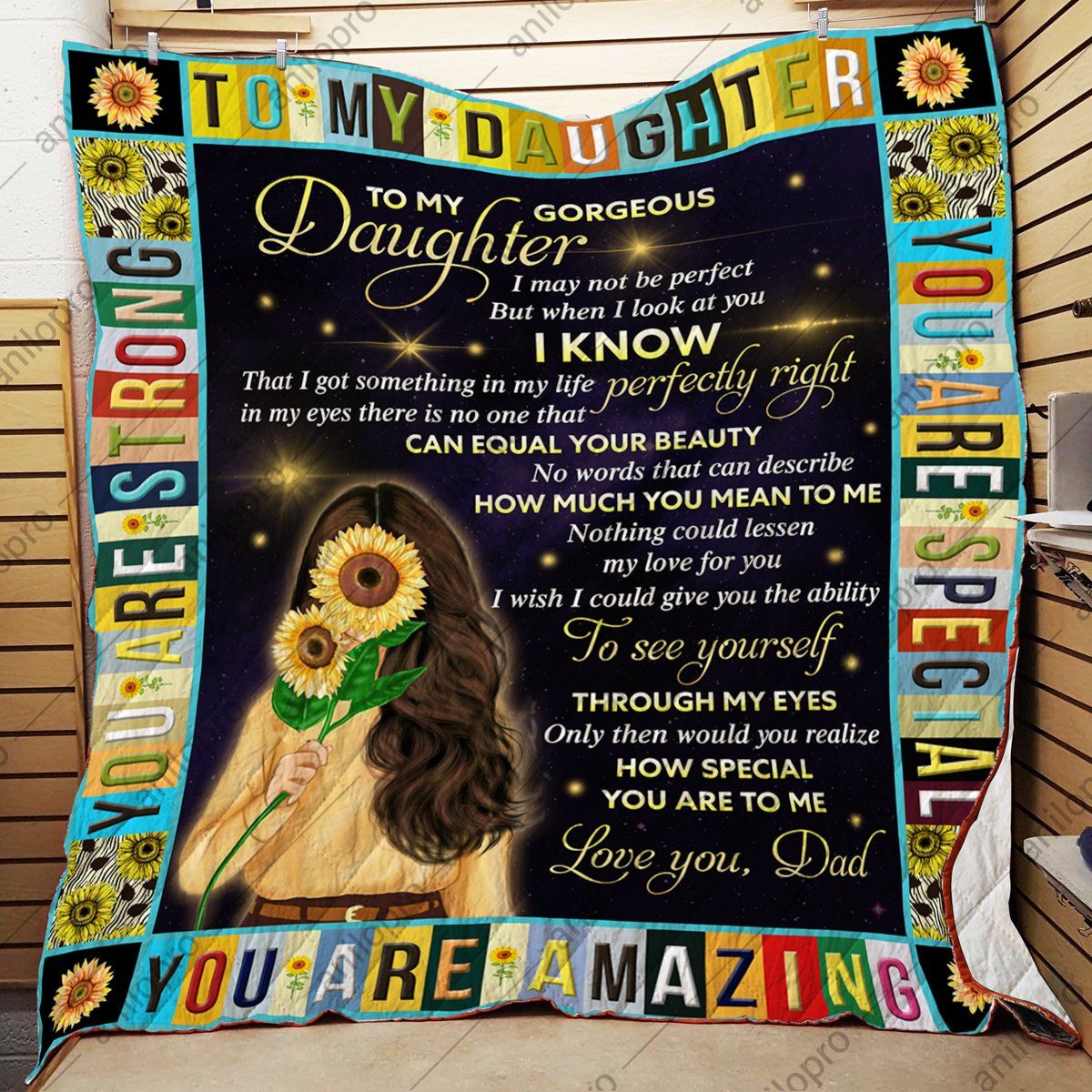 Dad To Daughter You Are Special Quilt Blanket DHC040120143TD