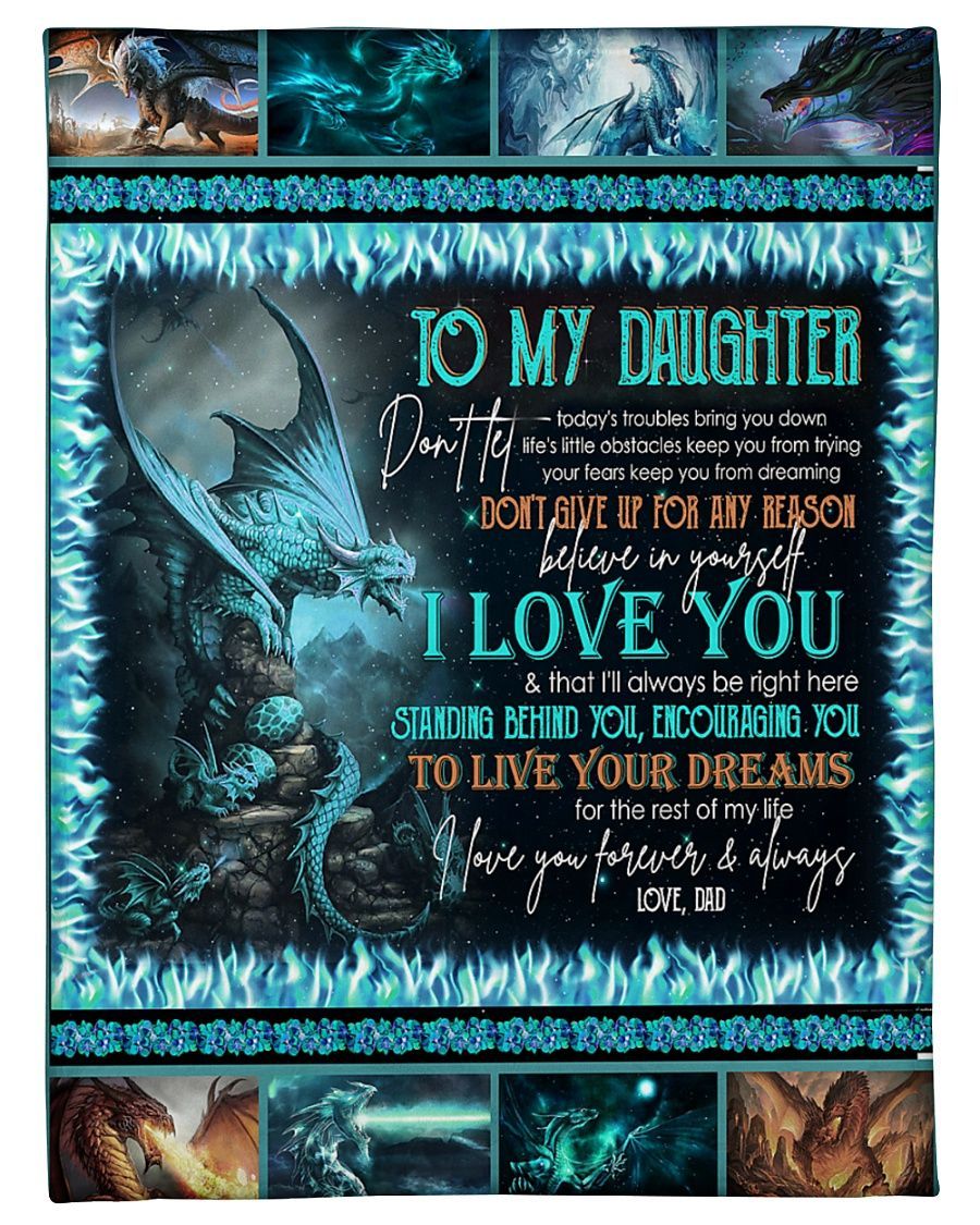 Dad To Daughter Your Dreams Sherpa Fleece Blanket