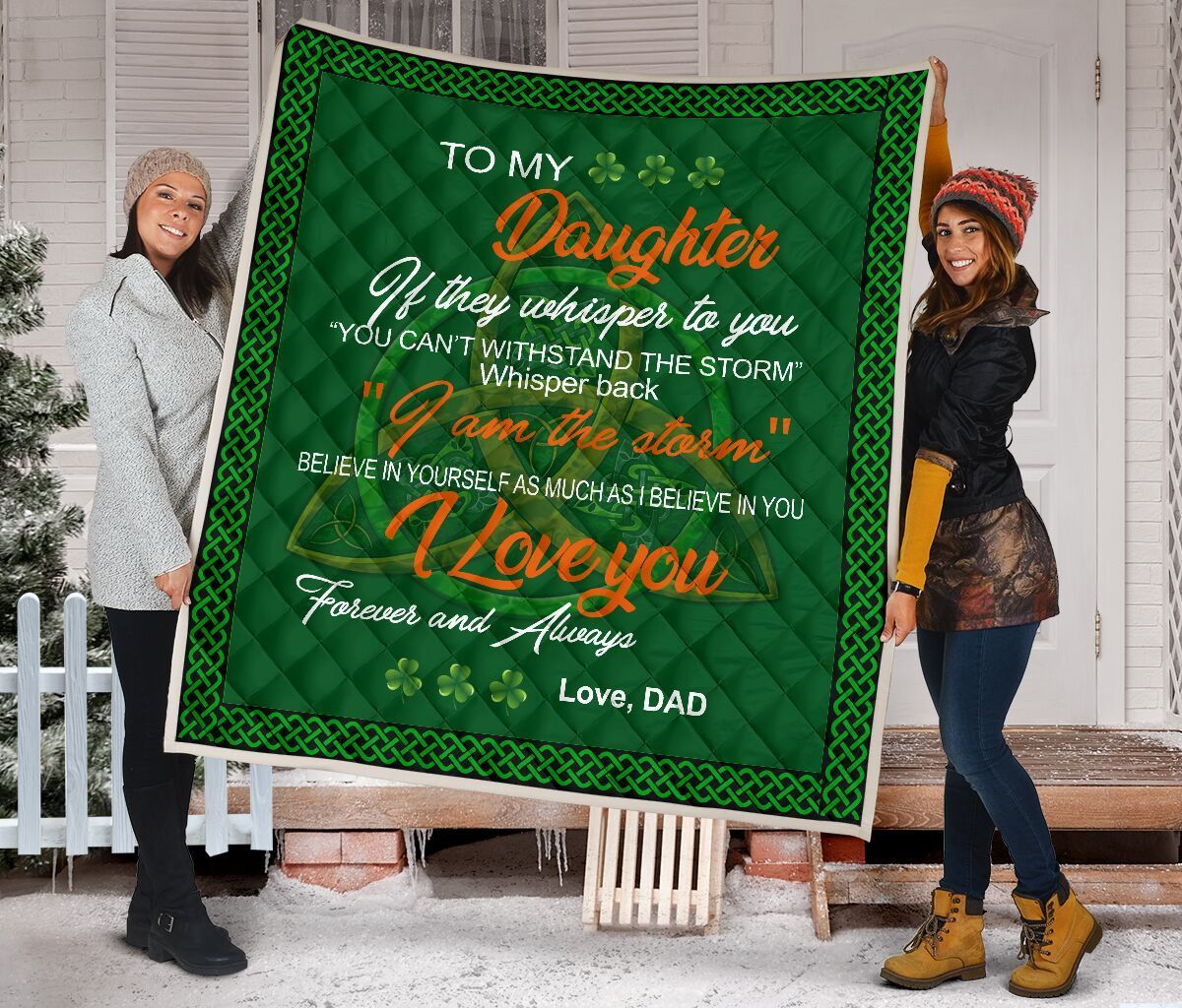 Dad To My Daughter Irish GS-CL-DT3101 Quilt Blanket