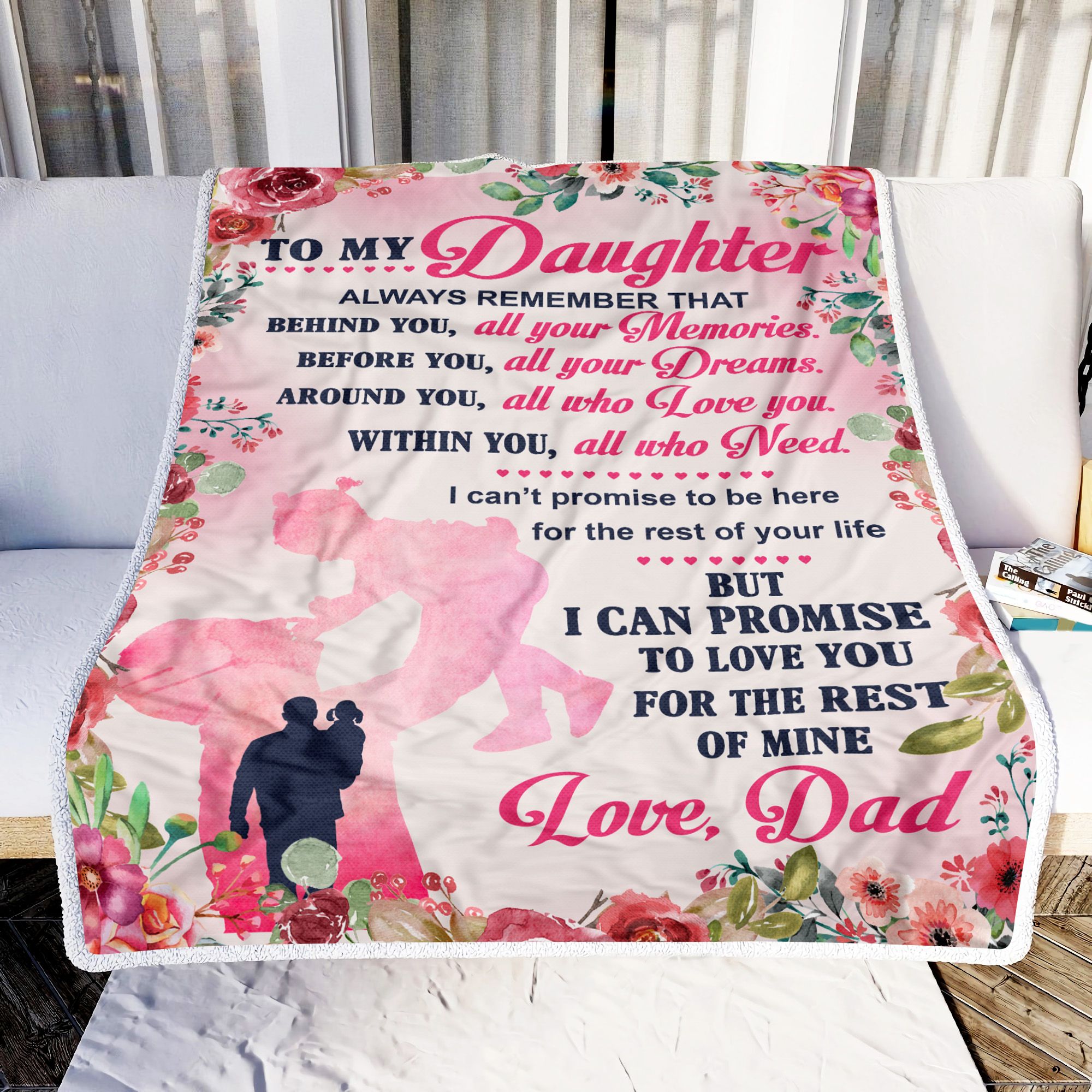 Dad To My Daughter Fleece Blanket