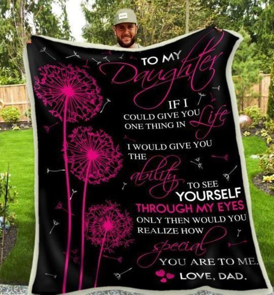 Dad To My Daughter You Are Special To Me Birthday Gift From Dad To Little Daughter Sherpa Fleece Blanket