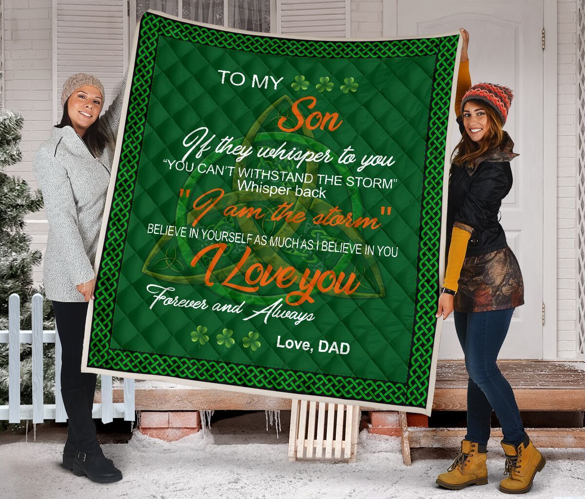 Dad To My Son Irish GS-CL-DT3101 Quilt Blanket